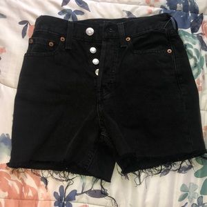 Aeropostale black high rise Jean shorts